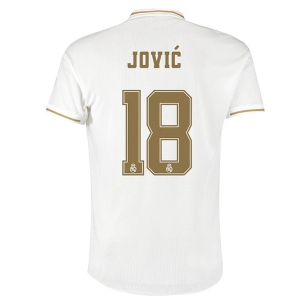 Maillot Football Real Madrid NO.18 Jovic Domicile 2019-20 Blanc